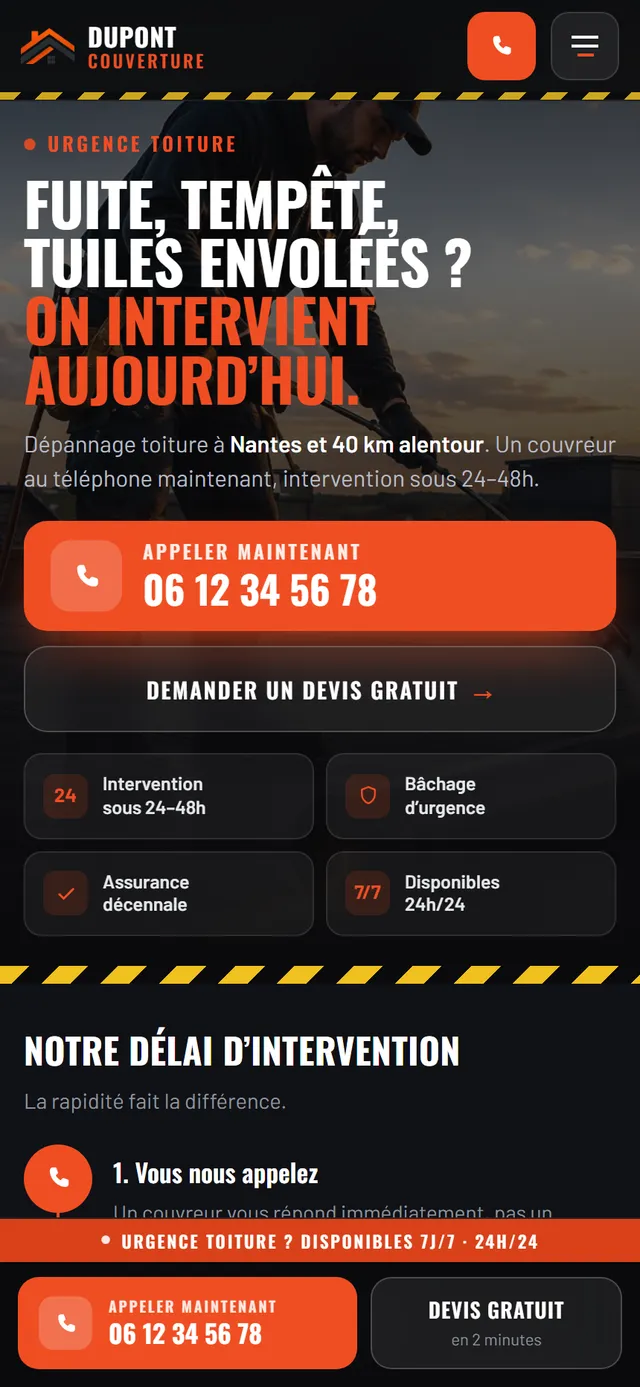 Aperçu du modèle Dupont Couverture sur téléphone